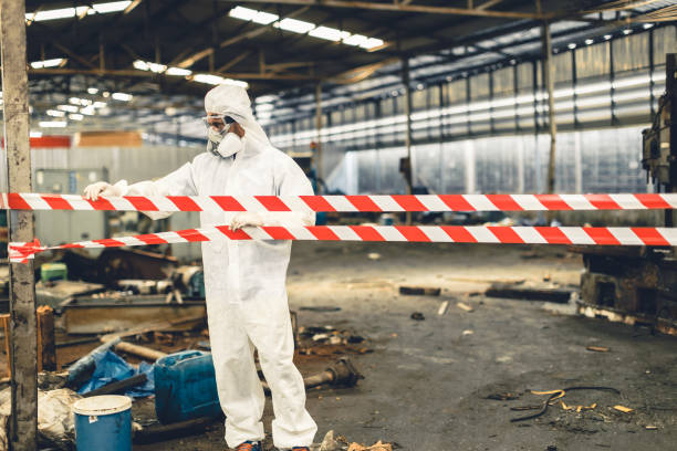 Professional Biohazard Cleanup technician working in Beaumont, TX